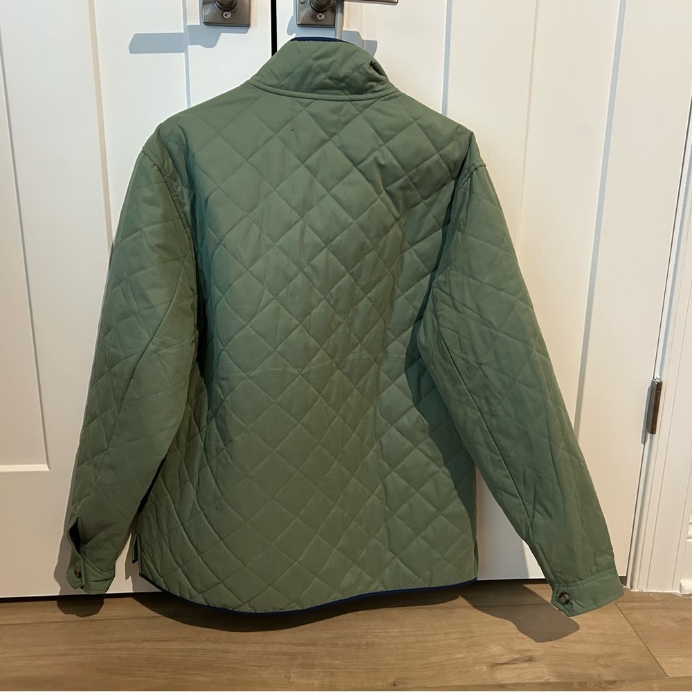Olive/navy quilted jacket - Picture 2 of 9